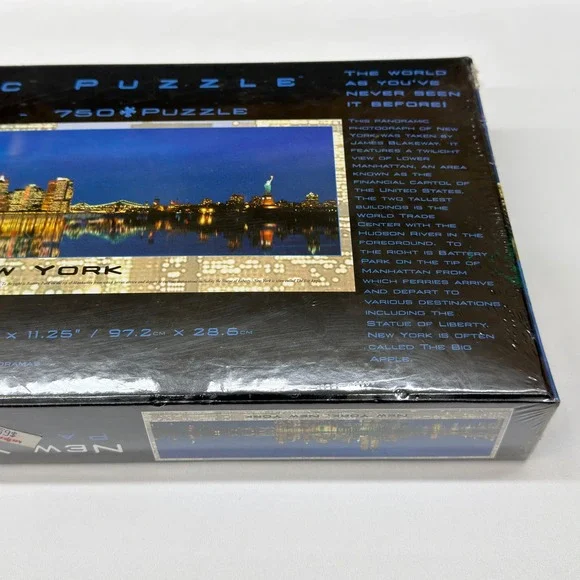 Buffalo Games New York City Panoramic Puzzle 750 Piece Twin Towers Skyline 2000